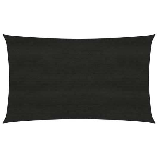 Vela ombreggiante 160 g/m² nera 5 x 8 m HDPE 02_0009223