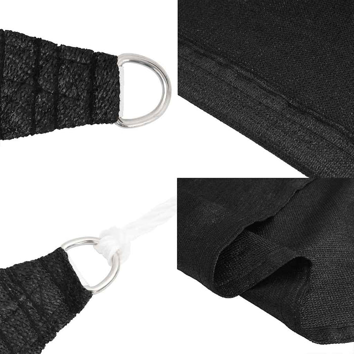 Vela Parasole 160 g/m² Triangolare Nero 4x5x5 m in HDPE 311750