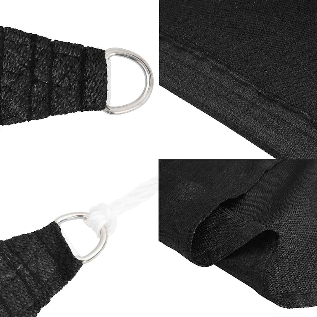 vidaXL Vela Parasole 160 g/m² Triangolare Nero 4x5x5 m in HDPE