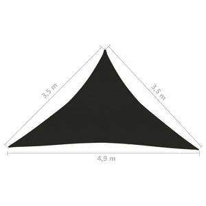 Vela in tessuto per ombrellone 160 g/m² 3,5 x 3,5 x 4,9 m HDPE nero 02_0009193