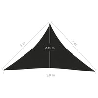 Vela in tessuto per ombrellone 160 g/m² 4 x 4 x 5,8 m HDPE nero 02_0009212
