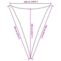 Vela Parasole 160 g/m² Triangolare Nero 5x7x7 m in HDPE 311759