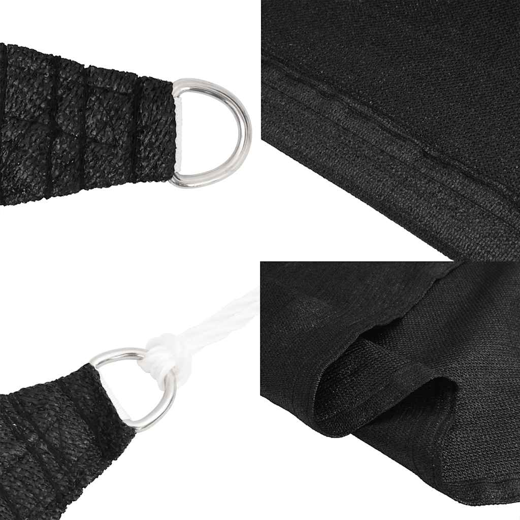 Vela Parasole 160 g/m² Trapezio Nero 4/5x4 m in HDPE