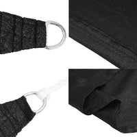 Vela Parasole 160 g/m² Trapezio Nero 4/5x4 m in HDPE