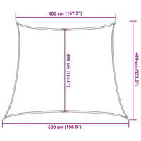 Vela Parasole 160 g/m² Trapezio Marrone 4/5x4 m in HDPE 311821