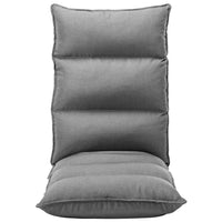 Sedia a Sdraio da Terra Pieghevole Grigio Chiaro in Tessuto 325235