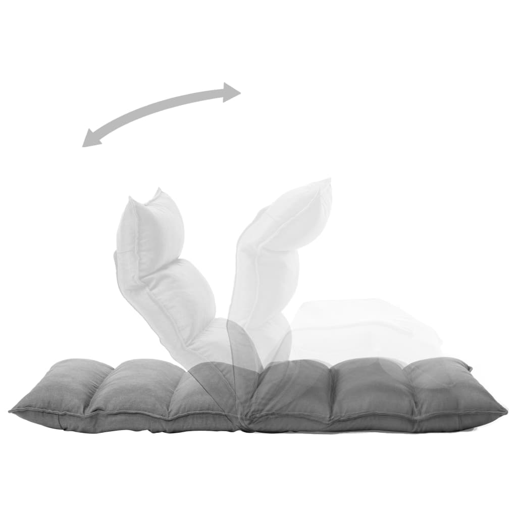 Sedia a Sdraio da Terra Pieghevole Grigio Chiaro in Tessuto 325235