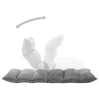 Sedia a Sdraio da Terra Pieghevole Grigio Chiaro in Tessuto 325235