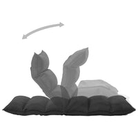 Sedia a Sdraio da Terra Pieghevole Nera in Tessuto cod mxl 66263