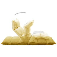 Sedia a Sdraio da Terra Pieghevole Giallo Senape in Tessuto cod mxl 69120