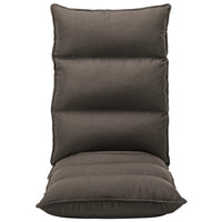 Sedia a Sdraio da Terra Pieghevole Grigio Talpa in Tessuto 325244