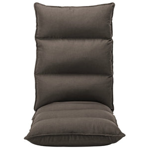 Sedia a Sdraio da Terra Pieghevole Grigio Talpa in Tessuto 325244