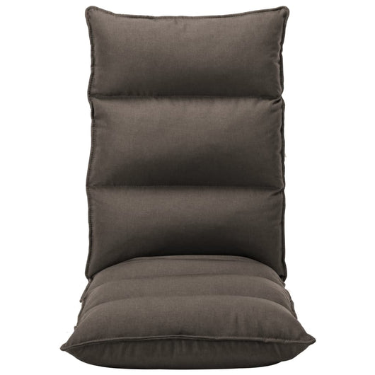 Sedia a Sdraio da Terra Pieghevole Grigio Talpa in Tessuto 325244