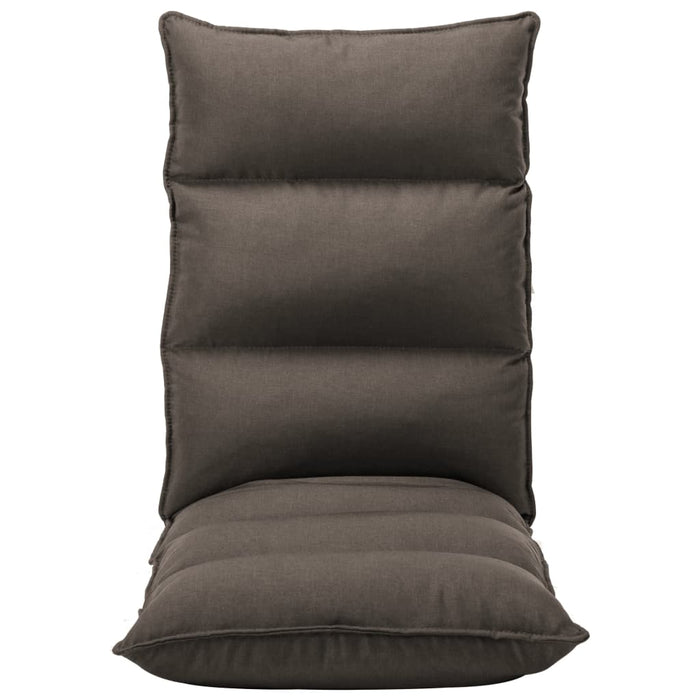 Sedia a Sdraio da Terra Pieghevole Grigio Talpa in Tessuto 325244