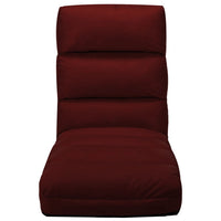 Sedia a Sdraio da Terra Pieghevole Rosso Vino in Similpelle 325249