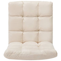 Sedia a Sdraio da Terra Pieghevole Crema in Microfibra