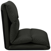 Sedia a Sdraio da Terra Pieghevole Nera in Microfibra cod mxl 73941
