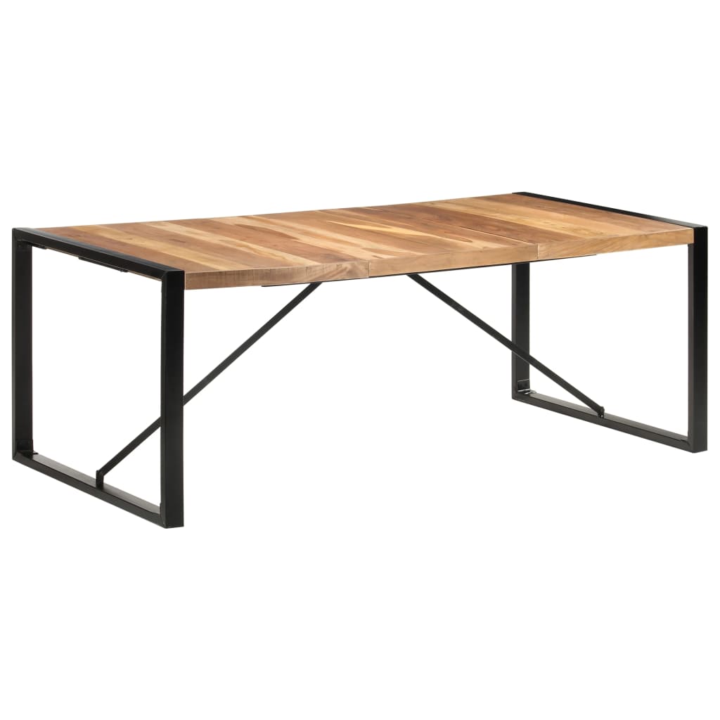 Tavolo da Pranzo 200x100x75 cm Legno Massello Finitura Sheesham cod mxl 18560