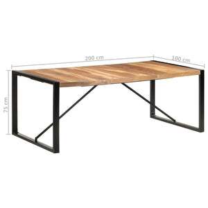 Tavolo da Pranzo 200x100x75 cm in Legno Massello 321543