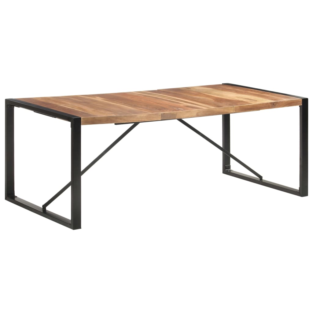 Tavolo da Pranzo 200x100x75 cm Legno Massello Finitura Sheesham cod mxl 18560