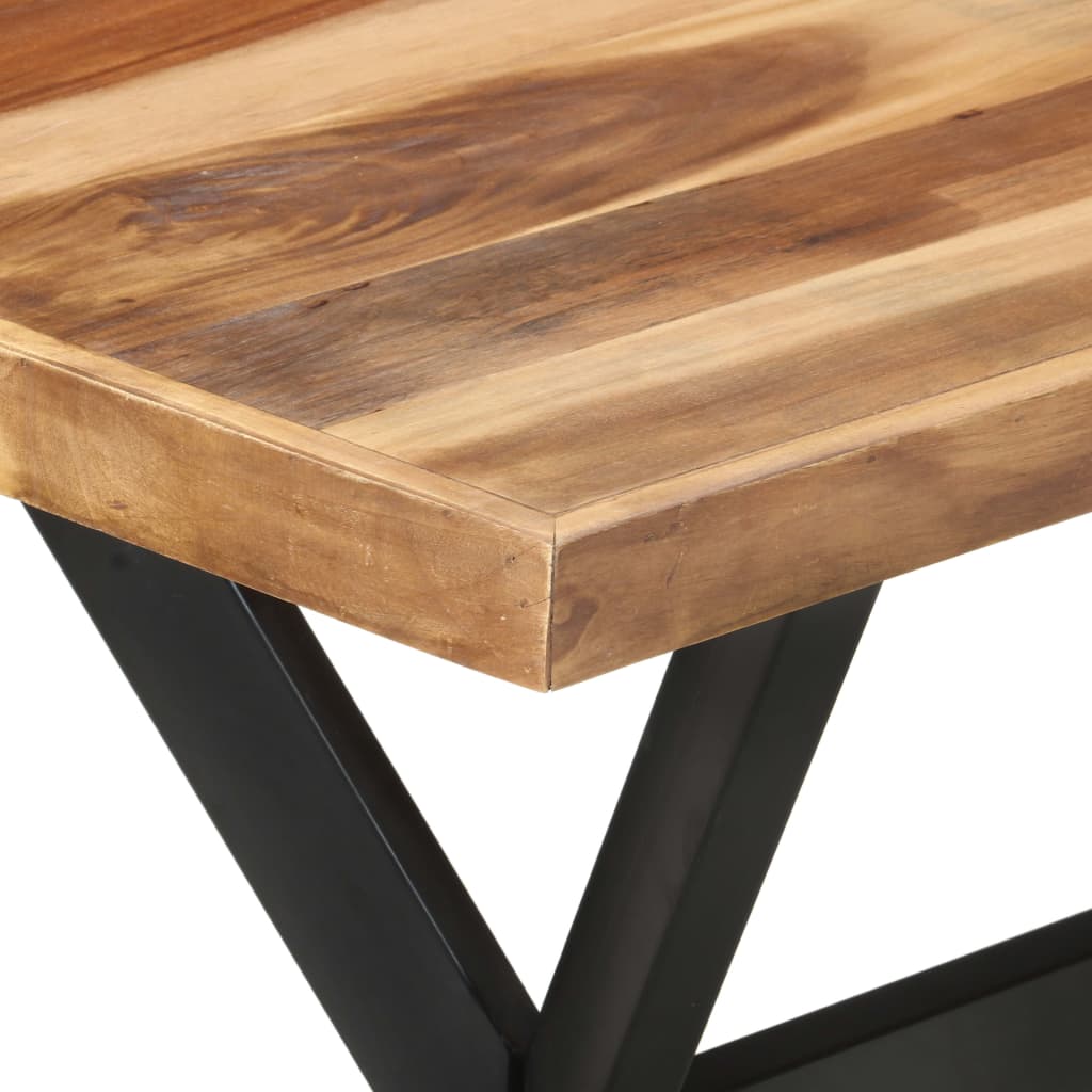 Tavolo da Pranzo 120x60x75 cm Legno Massello con Finitura Ambra 321545