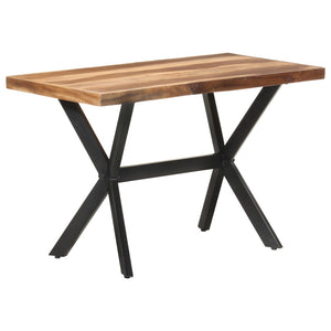 Tavolo da Pranzo 120x60x75 cm Legno Massello con Finitura Ambra 321545