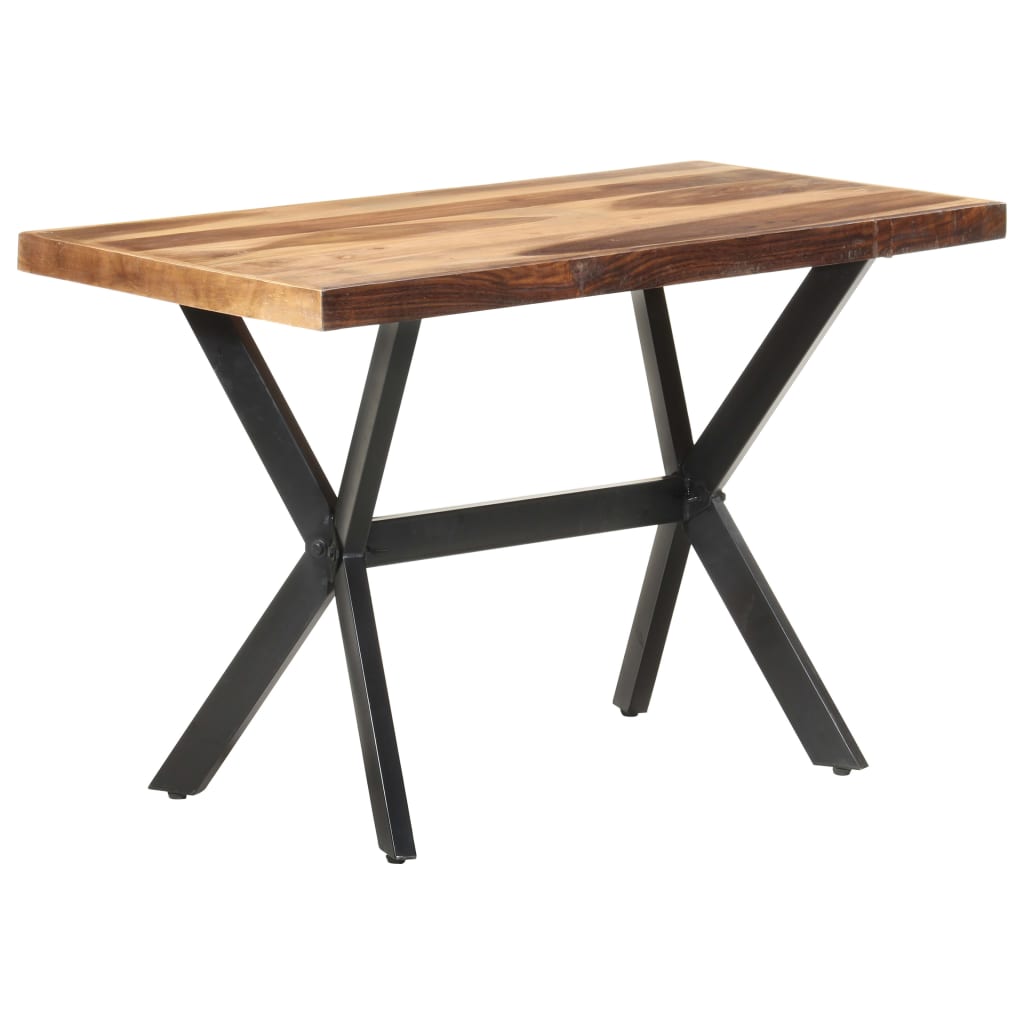 Tavolo da Pranzo 120x60x75 cm Legno Massello con Finitura Ambra 321545