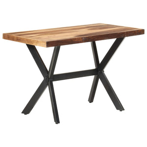 Tavolo da Pranzo 120x60x75 cm Legno Massello con Finitura Ambra 321545