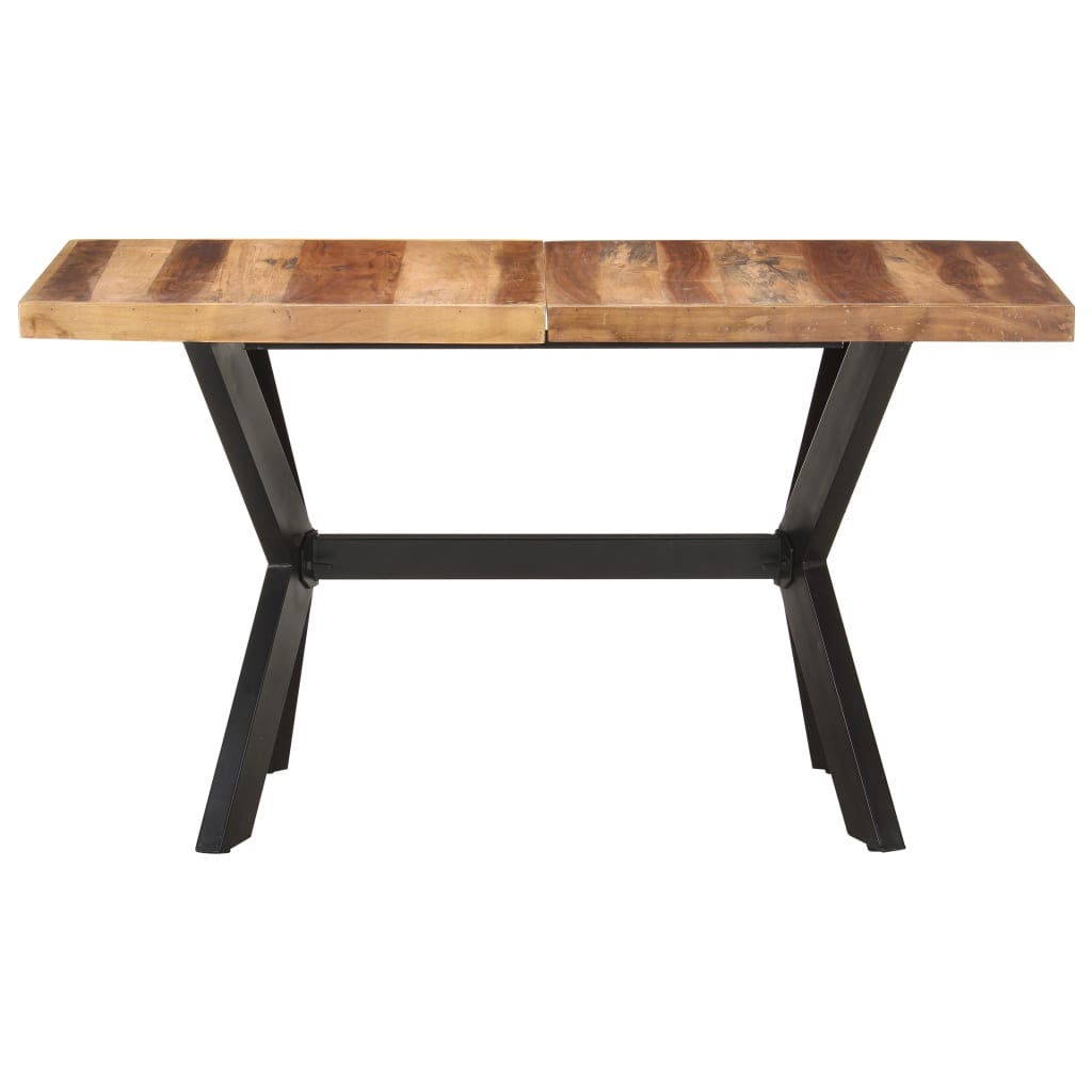 Tavolo da Pranzo 140x70x75 cm Legno Massello con Finitura Ambra 321546