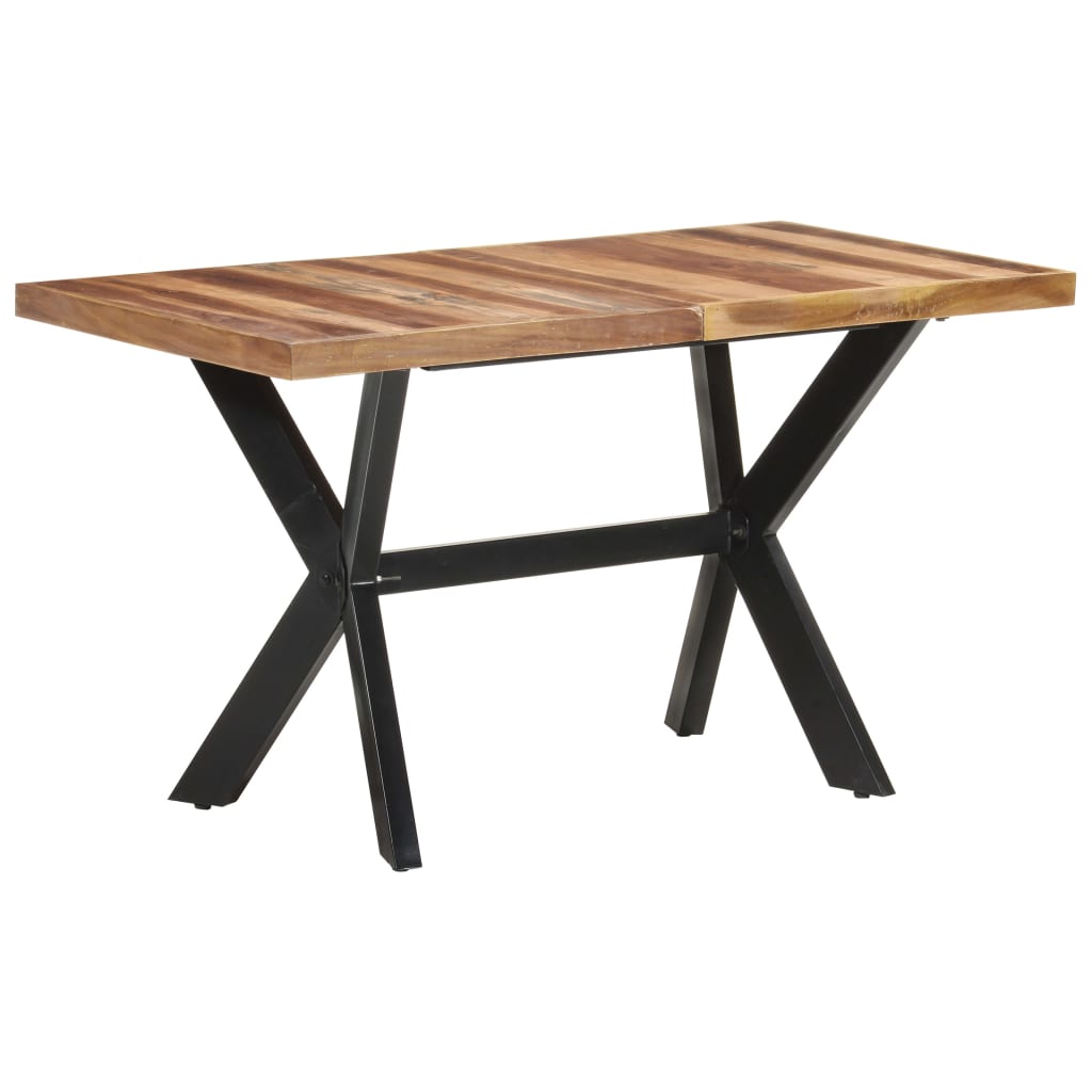 Tavolo da Pranzo 140x70x75 cm Legno Massello con Finitura Ambra 321546
