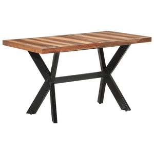 Tavolo da Pranzo 140x70x75 cm Legno Massello con Finitura Ambra 321546