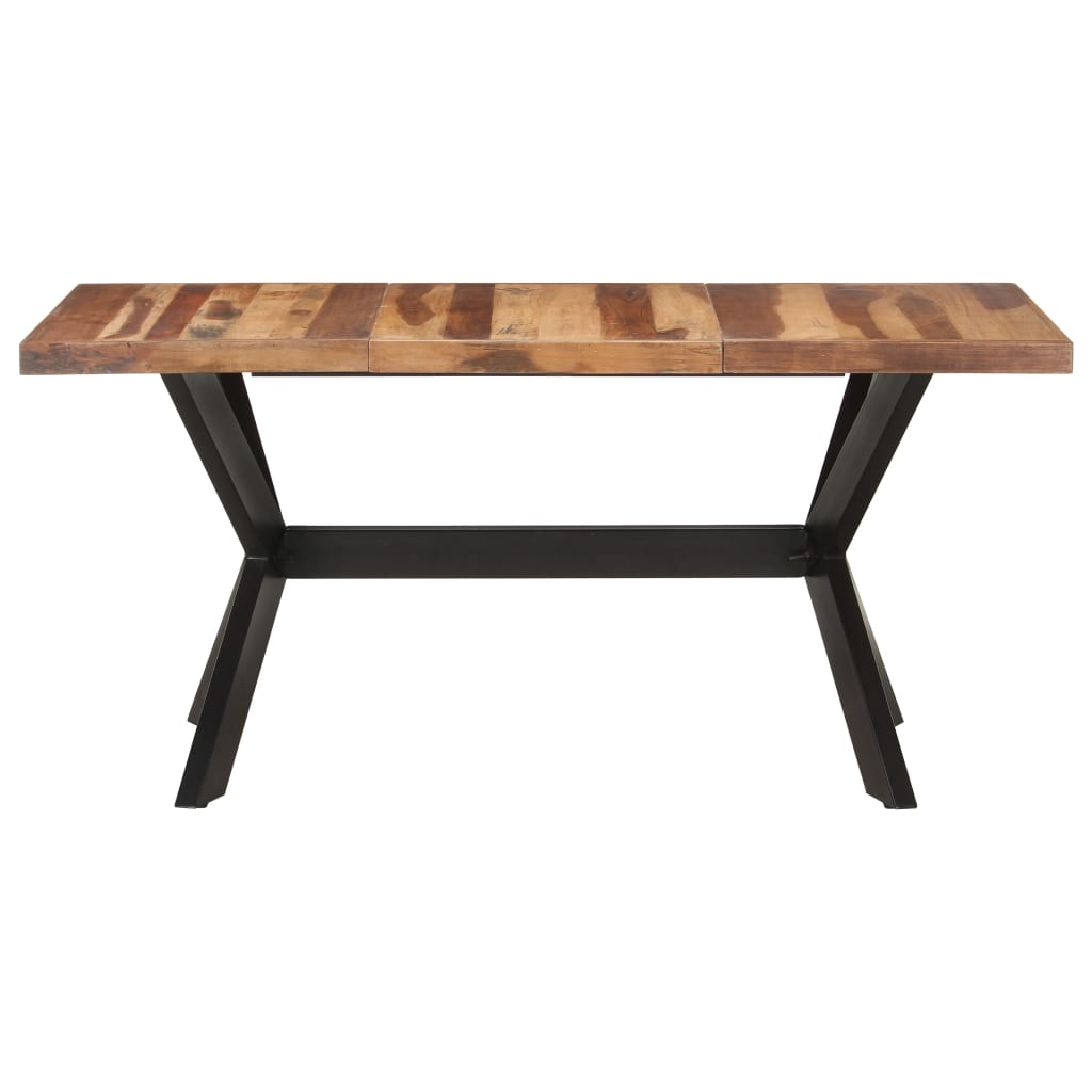 Tavolo da Pranzo 160x80x75 cm Legno Massello con Finitura Ambra 321547