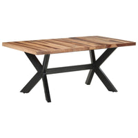 Tavolo da Pranzo 180x90x75 cm Legno Massello con Finitura Ambra 321548
