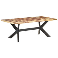 Tavolo da Pranzo 200x100x75cm Legno Massello con Finitura Ambra 321549