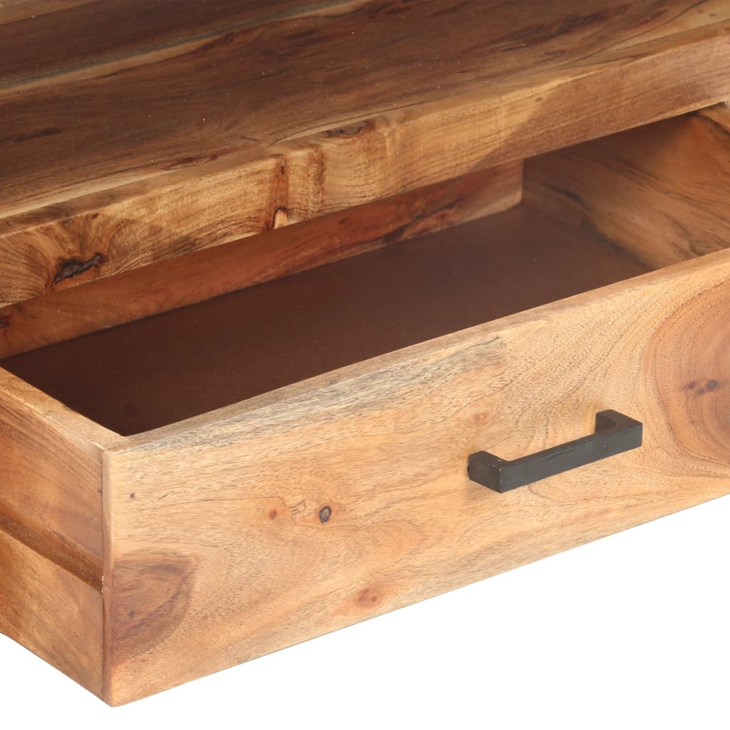 Mobile Porta TV-Mobile per TV-Credenza TV 120x35x45 cm Legno Massello con Finitura Ambra