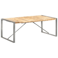 Tavolo da Pranzo 200x100x75cm in Legno Massello di Mango Grezzo 321565