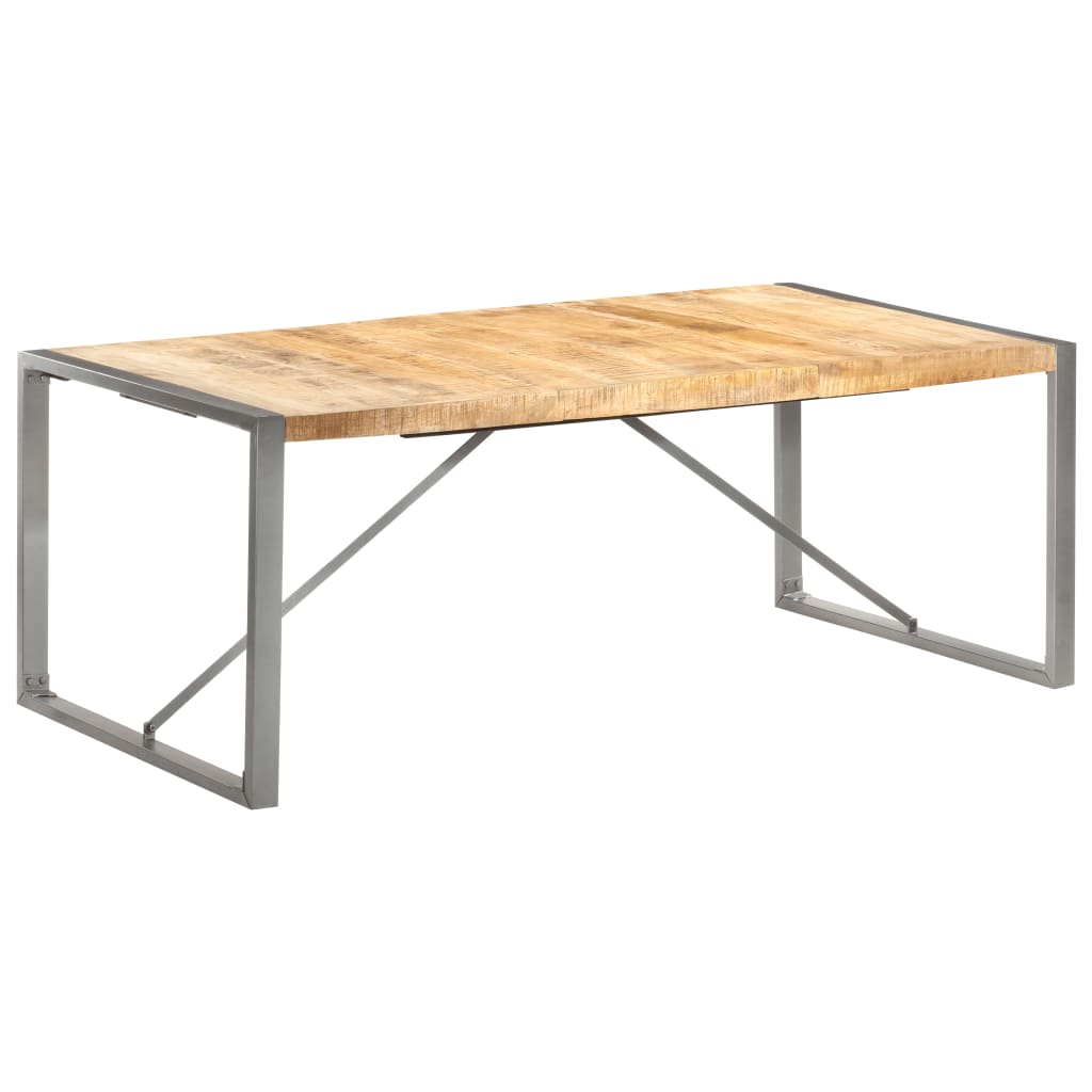 Tavolo da Pranzo 200x100x75cm in Legno Massello di Mango Grezzo 321565