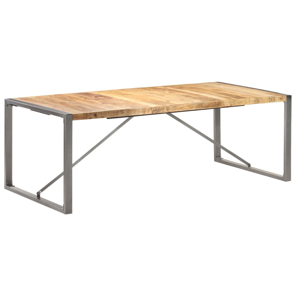 Tavolo da Pranzo 220x100x75cm in Legno Massello di Mango Grezzo 321566