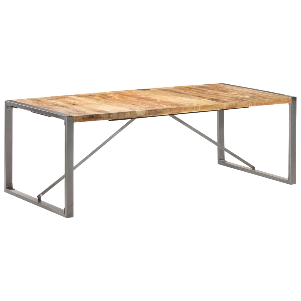 Tavolo da Pranzo 220x100x75cm in Legno Massello di Mango Grezzo 321566