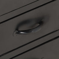 Credenza-Buffet-Armadio da cucina 110x30x65 cm in Massello di Mango Grezzo e Acciaio