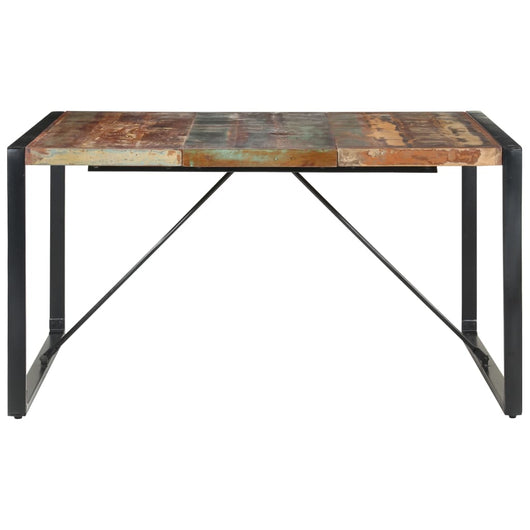 Tavolo da Pranzo 140x140x75 cm in Legno Massello di Recupero 321573
