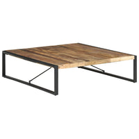 Tavolino da Salotto 140x140x40 cm in Legno di Mango Grezzo 321576