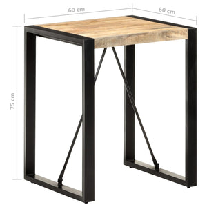 Tavolo da Pranzo 60x60x75 cm in Legno Massello di Mango Grezzo 321592