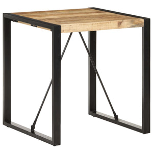 Tavolo da Pranzo 70x70x75 cm in Legno Massello di Mango Grezzo 321596