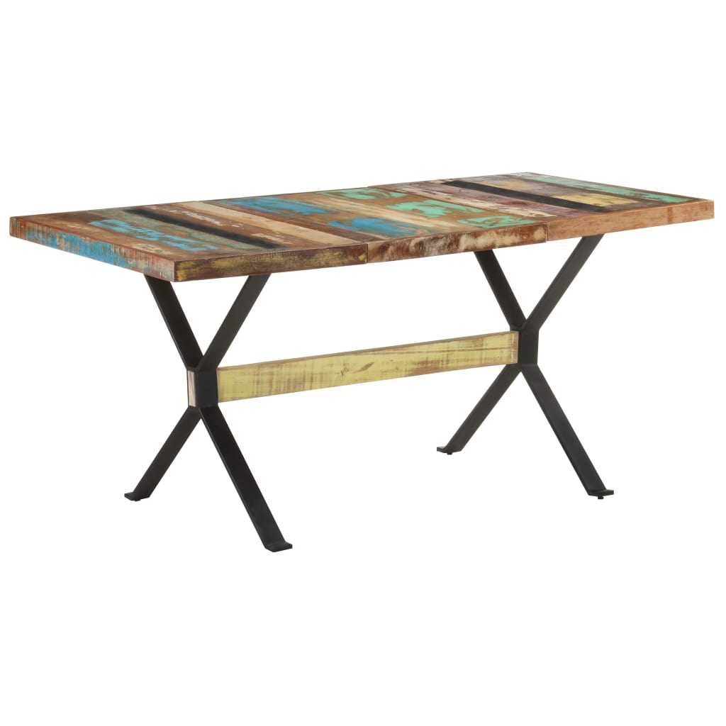 Tavolo da Pranzo 160x80x76 cm in Legno Massello di Recupero 321609