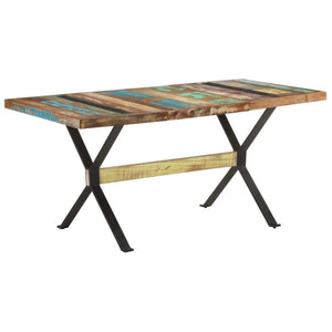 Tavolo da Pranzo 160x80x76 cm in Legno Massello di Recupero 321609