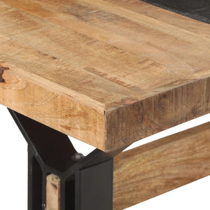 Tavolo da Pranzo 180x90x76 cm in Legno Massello di Mango Grezzo 321610