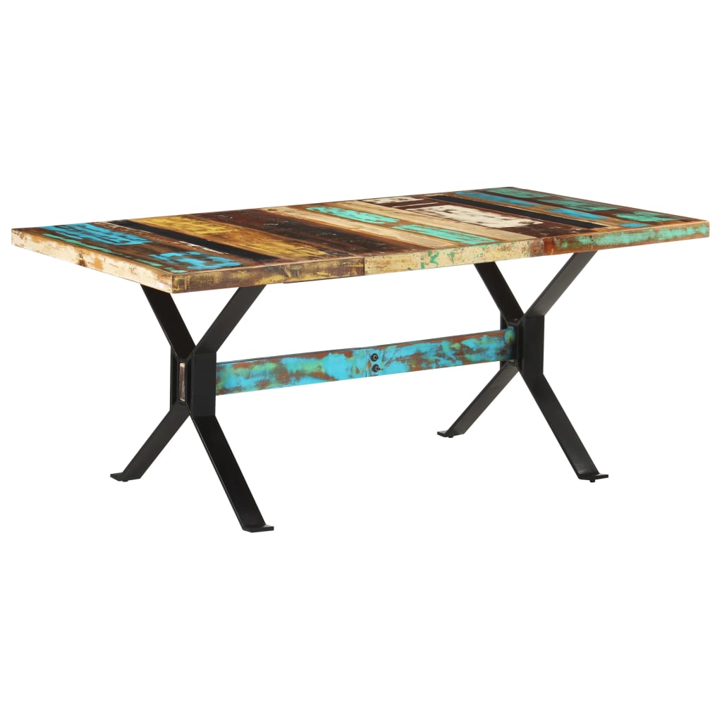 Tavolo da Pranzo 180x90x76 cm in Legno Massello di Recupero 321611