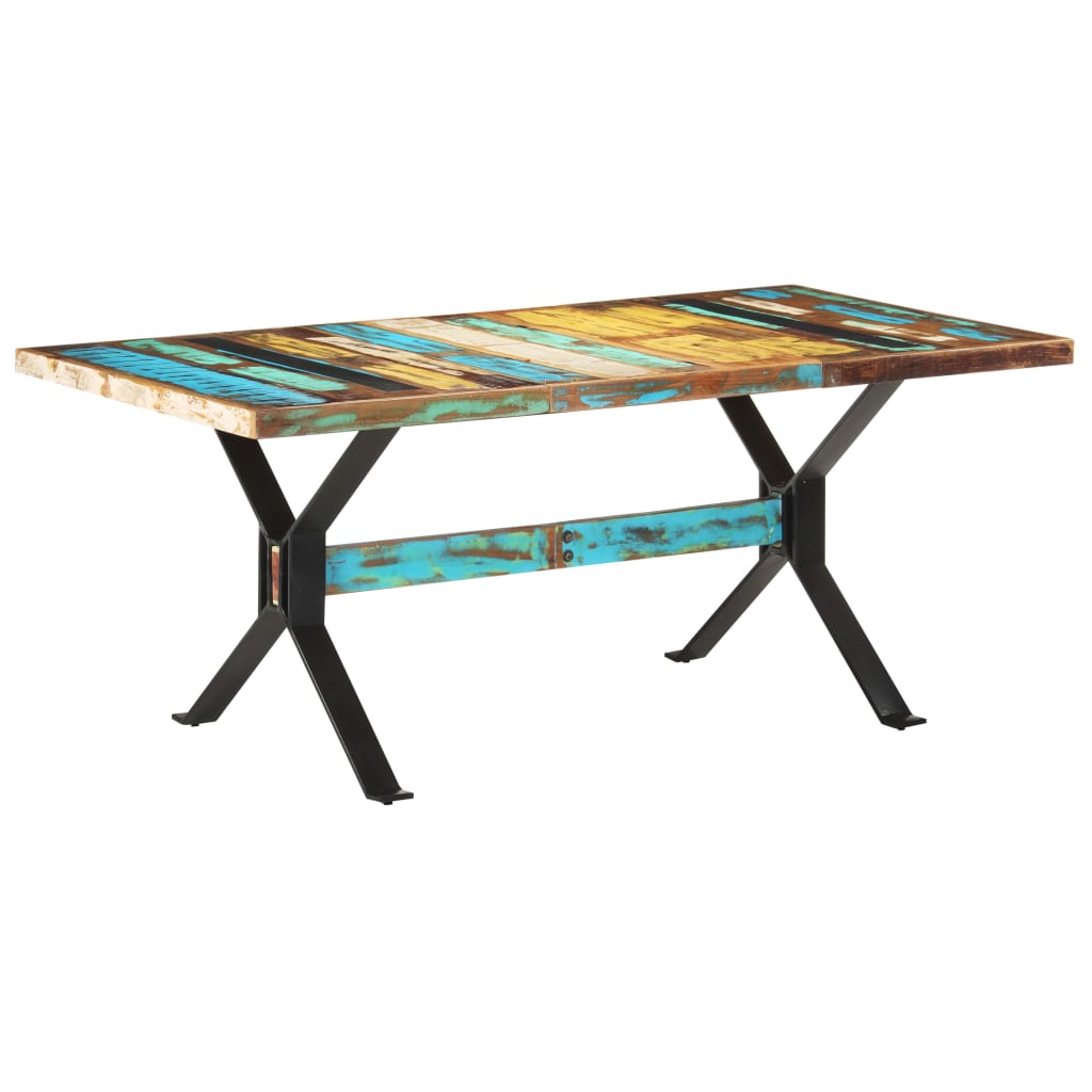 Tavolo da Pranzo 180x90x76 cm in Legno Massello di Recupero 321611