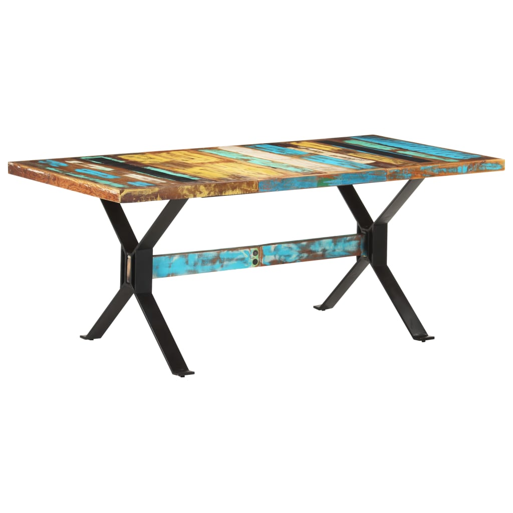 Tavolo da Pranzo 180x90x76 cm in Legno Massello di Recupero 321611